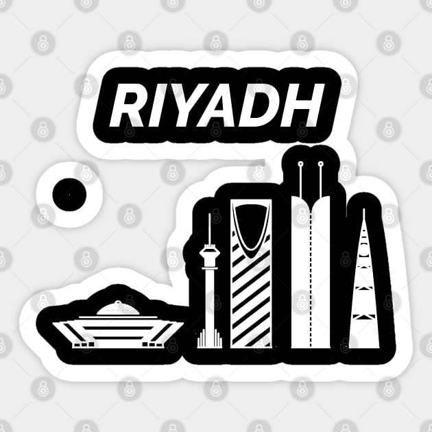 Riyadh Skyline, Saudi Arabia Riyadh Sticker TeePublic